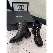 Chanel Calfskin With Pearl Boots Black - 4