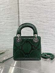 Dior Lady Bag Crocodile Green 17cm - 5