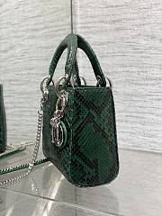 Dior Lady Bag Crocodile Green 17cm - 4