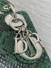 Dior Lady Bag Crocodile Green 17cm - 2