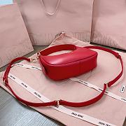 Miu Miu Shoulder Bag Red Leather 20x17x6cm - 2