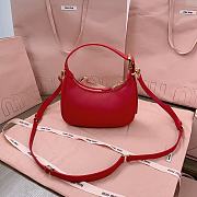 Miu Miu Shoulder Bag Red Leather 20x17x6cm - 3