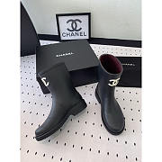 Chanel Short Rain Black Boots - 4