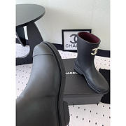Chanel Short Rain Black Boots - 3
