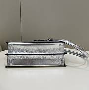 Fendi Peekaboo Medium Silver Leather Bag 33x10x25.5cm - 2