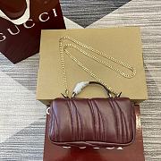 Gucci Milano Mini Top Handle Bag Red Wine 21x12.5x4.5cm - 3