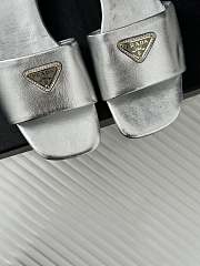 Prada Silver Slides - 4