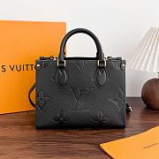 LV-ONTHEGO Small Shopping Bag Black M45653 Size 25x19x11.5 cm - 3