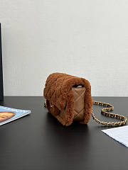 Chanel Mini Flap bag Fleece Gold Brown 18x12x6cm - 3