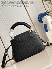 Louis Vuitton LV Mini Capucines Black Bag 21x14x8cm - 2