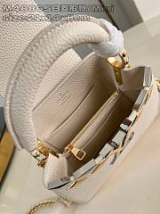 Louis Vuitton LV Mini Capucines White Bag 21x14x8cm - 4