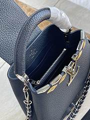 Louis Vuitton LV Mini Capucines Navy Blue Bag 21x14x8cm - 4