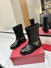 Valentino Vlogo Signature Calfskin Ankle Boots - 4
