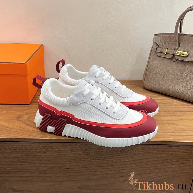 Hermes Bouncing Sneaker White Red  - 1