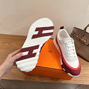 Hermes Bouncing Sneaker White Red  - 4