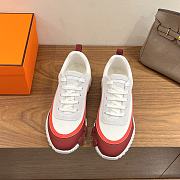 Hermes Bouncing Sneaker White Red  - 3