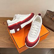 Hermes Bouncing Sneaker White Red  - 2