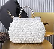 Dolce Gabbana Sicily Crocheted Raffia Bag 20x16x8cm - 3