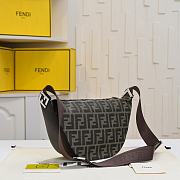 Fendi FF Jacquard Melon Small Brown 33x18x10cm - 3