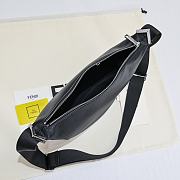 Fendi Roma Leather Melon Small Black 33x18x10cm - 4
