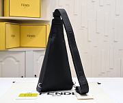Fendi Roma Cono One-shoulder Backpack Black 38x18x12cm - 4