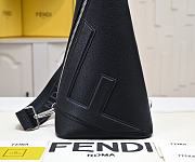 Fendi Roma Cono One-shoulder Backpack Black 38x18x12cm - 3