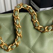 Chanel Shopping Bag Lambskin Gold Green 34x36x12cm - 5