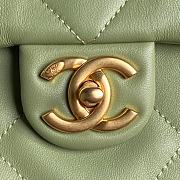 Chanel Shopping Bag Lambskin Gold Green 34x36x12cm - 4
