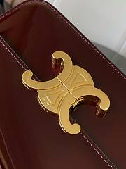 Celine Teen Garance Bag Patent Wine Calfskin 18.5x13.5x7cmm - 3