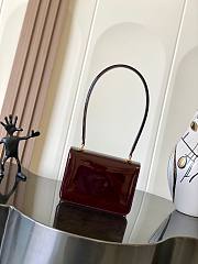 Celine Teen Garance Bag Patent Wine Calfskin 18.5x13.5x7cmm - 4