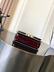 Celine Teen Garance Bag Patent Wine Calfskin 18.5x13.5x7cmm - 5