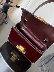 Celine Teen Garance Bag Patent Wine Calfskin 18.5x13.5x7cmm - 6