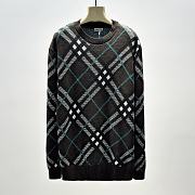 Burberry Check Green Wool Sweater - 1