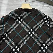 Burberry Check Green Wool Sweater - 2