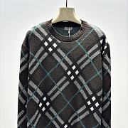 Burberry Check Green Wool Sweater - 3