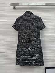 Gucci Short Striped Tweed Lamé Dress - 2