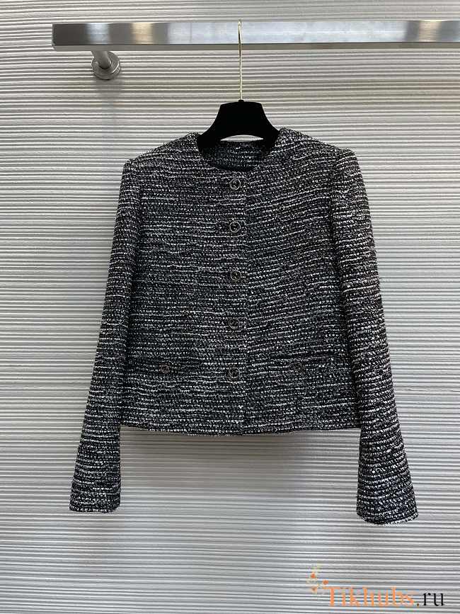 Gucci Striped Tweed Lamé Jacket - 1