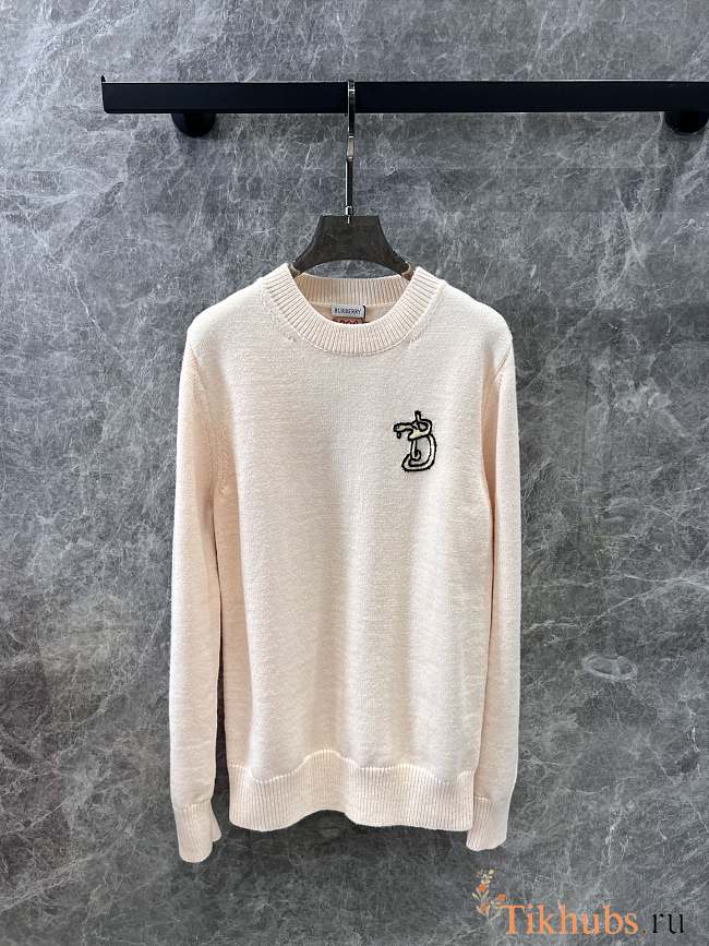 Burberry B Snake Wool Cashmere Sweater Nutmeg - 1
