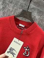 Burberry B Snake Wool Cashmere Sweater Red - 2