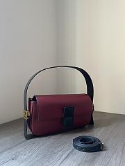 Fendi Baguette Twist Shoulder Bag Red Wine 28x15x7cm - 3