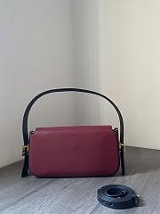 Fendi Baguette Twist Shoulder Bag Red Wine 28x15x7cm - 2