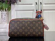 Louis Vuitton LV Dopp Kit Toilet Pouch Red 28x15x16cm - 3