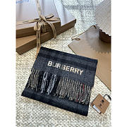 Burberry Giant Check Lateral Scarf Beige Black 30x180cm - 2