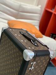 Louis Vuitton LV Rolling Trunk Suitcase Monogram Black 55x39x24cm - 4