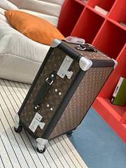 Louis Vuitton LV Rolling Trunk Suitcase Monogram Black 55x39x24cm - 3