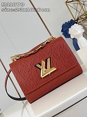 Louis Vuitton LV Twist MM Slim Fauve Brown 23x16x8cm - 5