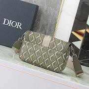 Dior Hit The Road Bag with Strap Olive Green 27x17x9cm - 4