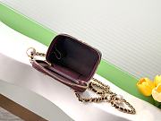 Chanel Mini Vanity Case Red Wine Lambskin 11x8.5x7cm - 6