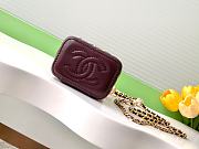 Chanel Mini Vanity Case Red Wine Lambskin 11x8.5x7cm - 5