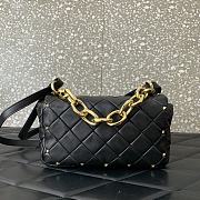 Valentino Garavani Rockstud Spike Nappa Bag Black 23x17x7cm - 2